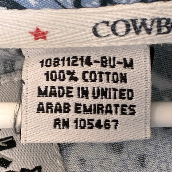 Cowboy Hardware Pearl Snap Western Shirt Mens XXL Blue Paisley Snap Close Pocket - Picture 5 of 9